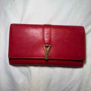 YSl wallet clutch real genuine leather with authencity papers